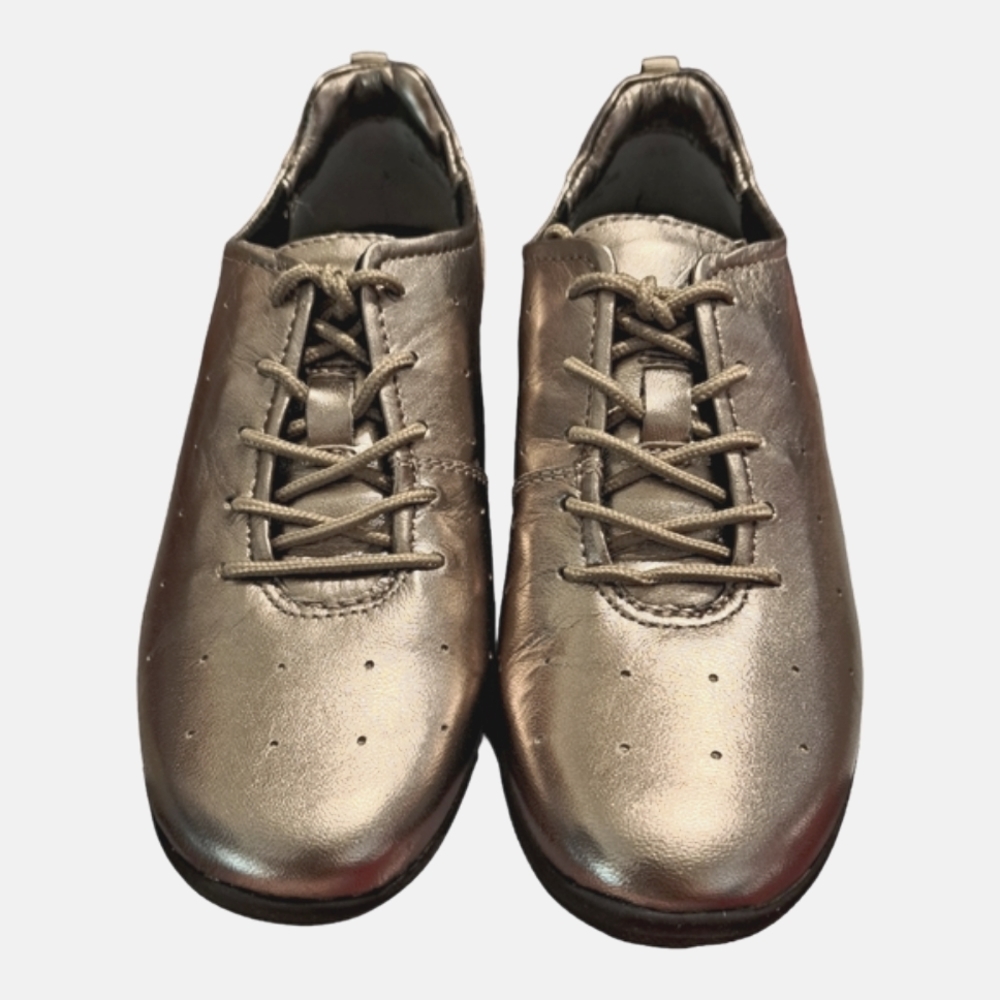 Ros Hommerson Pewter Nelly Leather Walking Shoe  Women Size 6